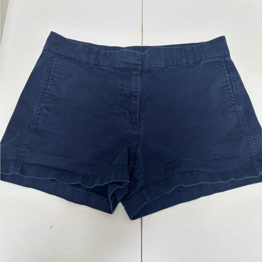 J. Crew Women's Stretch Chino Shorts Navy 3 1/2 inch inseam Size 8 Summer